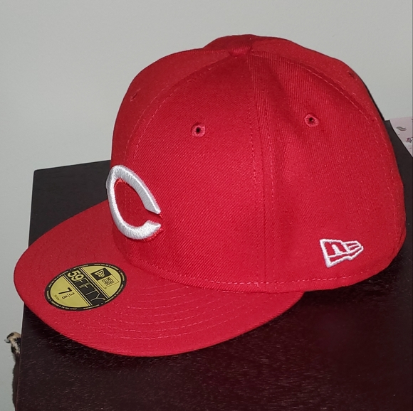 Cincinnati Reds New Era  Red/White Side Patch 59FIFTY Fitted Hat, Size 7… - Picture 3 of 10
